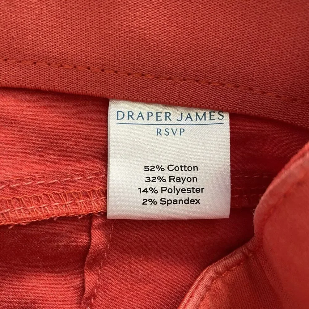 Draper James RSVP‎  Women's Roll Cuff Skinny Jeans Size 10 Tomato
